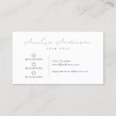 ブラックモダンプロフェッショナルソーシャルメディア 名刺 (裏面)