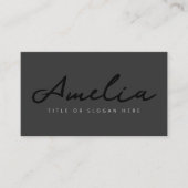 ブラックモダンプロフェッショナルソーシャルメディア 名刺 (正面)