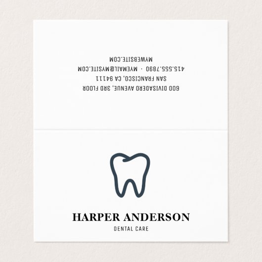 ブラックモダンプロフェッショナルデンタルケア 名刺 (外部フラット)
