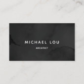 ブラックモダンプロフェッショナルユニーク名刺 名刺 (正面)