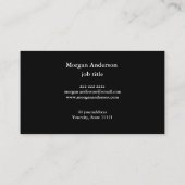 ブラックモダンプロフェッショナルQRコードのビジネスロゴ 名刺 (裏面)