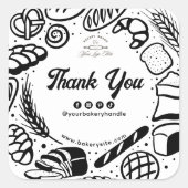 ブラックモダンベーカリードードルズソーシャルサンキューホテル スクエアシール (正面)