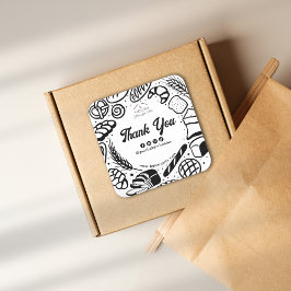 ブラックモダンベーカリードードルズソーシャルサンキューホテル スクエアシール