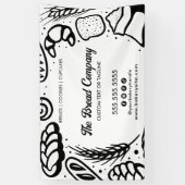 ブラックモダンベーカリードードレ縁どスビジネスイベント 横断幕 (縦)