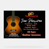 ブラックモダンホルツ・ギター・スクールのアクリル看板 アクリルサイン (正面)