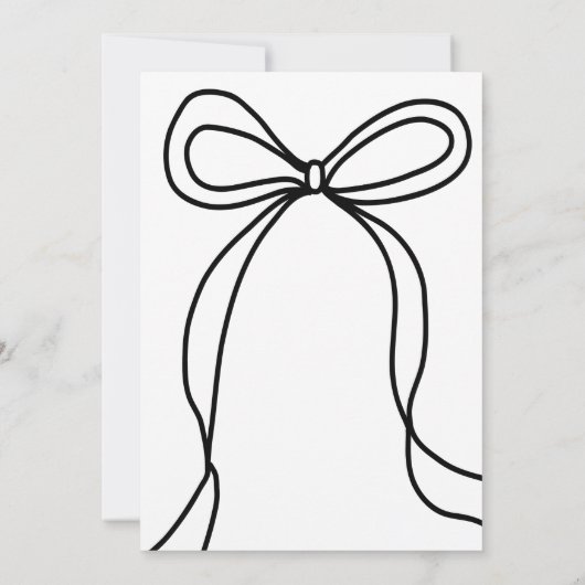 ブラックモダンボウ卒業パーティー招待状 案内状 (裏面)