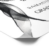 ブラックモダンボウ卒業パーティー歓迎サイン ポスター (角)