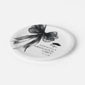 ブラックモダンボウ卒業式パーティー ペーパープレート (アングル)