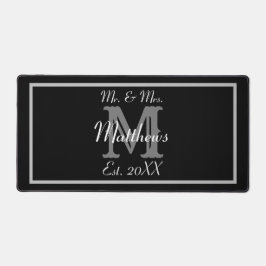 ブラックモダンミセス・ネーム結婚 デスクマット