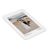 ブラックモダンミニマル結婚リスト写真 マグネット (右側)