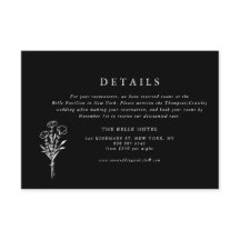 ブラックモダンミニマル結婚リスト詳細