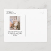 ブラックモダンミニマル結婚主義写真の落ち込み 案内ポストカード (裏面)