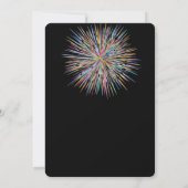 ブラックモダンミニマル21歳の誕生日 招待状 (裏面)