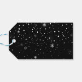 ブラックモダンメリークリスマスグラフィティギフトラベル ギフトタグ (裏面横)