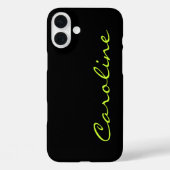 ブラックモダンモノグカジュアルラムパーソナライズされた Case-Mate iPhoneケース (裏面)