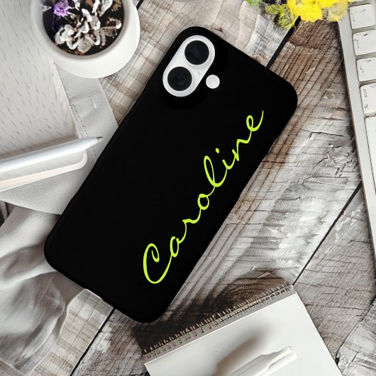 ブラックモダンモノグカジュアルラムパーソナライズされた Case-Mate iPhoneケース