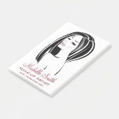 ブラックモダンライトピンクシックまつげメイクアップアーティスト ポストイット (アングル)