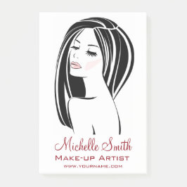 ブラックモダンライトピンクシックまつげメイクアップアーティスト ポストイット