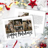 ブラックモダンレタリング5枚フォトハッピー シーズンカード