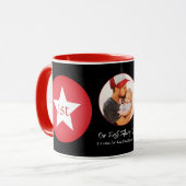 ブラックモダンレッドシンプルクールパパファースト・ファーザーズ・デイ マグカップ (正面左)