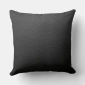 ブラックモダンヴィンテージレザーテクスチャプリント クッション (裏面)