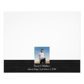 ブラックモダン卒業式パーティーの署名ゲスト フォトプリント (正面)