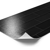 ブラックモダン卒業式パーティーの署名ゲスト フォトプリント (角)