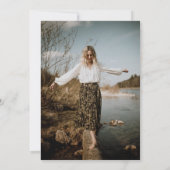 ブラックモダン卒業式パーティー 招待状 (裏面)