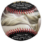 ブラックモダン卒業祝い卒業写真 ソフトボール (正面)