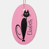ブラックモダン子猫オーナメント セラミックオーナメント (左)