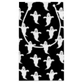 ブラックモダン幽霊ハロウィーンホームデコール スモールペーパーバッグ (裏面)