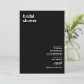 ブラックモダン式ブライダルシャワー招待 招待状 (スタンド正面)