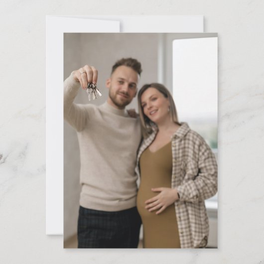 ブラックモダン引っ越し祝いパーティー招待状 招待状 (裏面)