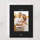 ブラックモダン日が差すことメリークリスマス2写真 シーズンカード (裏面)