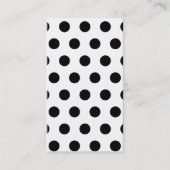 ブラックモダン水玉模様イニシャルテンプレート 名刺 (正面)