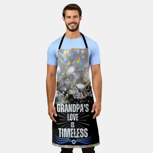 ブラックモダン祖父グランドパ料理バーベキューグリル エプロン (着用した状態)