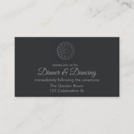 ブラックモダン紙カットマンダラ披露宴 エンクロージャーカード