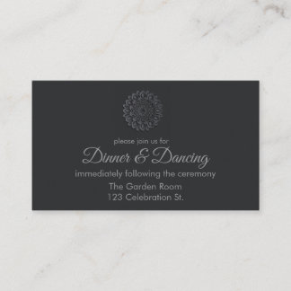 ブラックモダン紙カットマンダラ披露宴 エンクロージャーカード