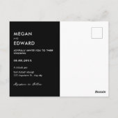 ブラックモダン結婚ズ ポストカード (裏面)