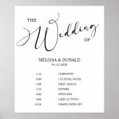 ブラックモダン結婚式 プログラム計 ポスター (正面)