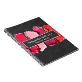 ブラックモダン美しいサロンメイクアップアーティストリップスティック ノートブック (右側)