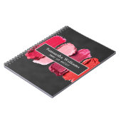 ブラックモダン美しいサロンメイクアップアーティストリップスティック ノートブック (左側)