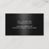 ブラックモダン美しいロゴ美容師サロンとスパ 名刺 (裏面)