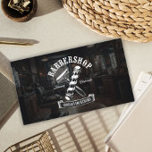 ブラックモダン美容師バーバーショップビジネス ロイヤリティカード