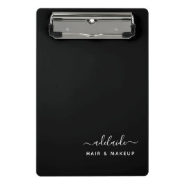 ブラックモダン美容師メイクアップアーティストサロン ミニクリップボード