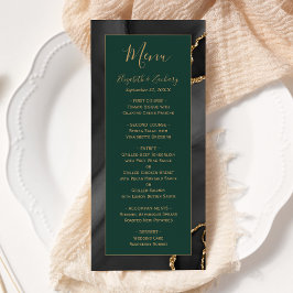 ブラックモダン金ゴールドアガテエメラルドグリーン結婚ズ メニュー