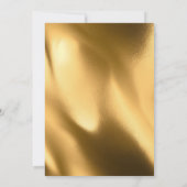 ブラックモダン金ゴールドシスタイリッシュックGlamブライダルシャワー 招待状 (裏面)