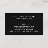 ブラックモダン金ゴールドシンプルモバイル公証人ローン業者 名刺 (裏面)