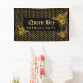 ブラックモダン金ゴールドビーファブルースビーユークイーンビー 横断幕 (インサイチュ)