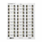 ブラックモダン金ゴールドボタニカルグラモールシック結婚ズ ラベル (フルシート)